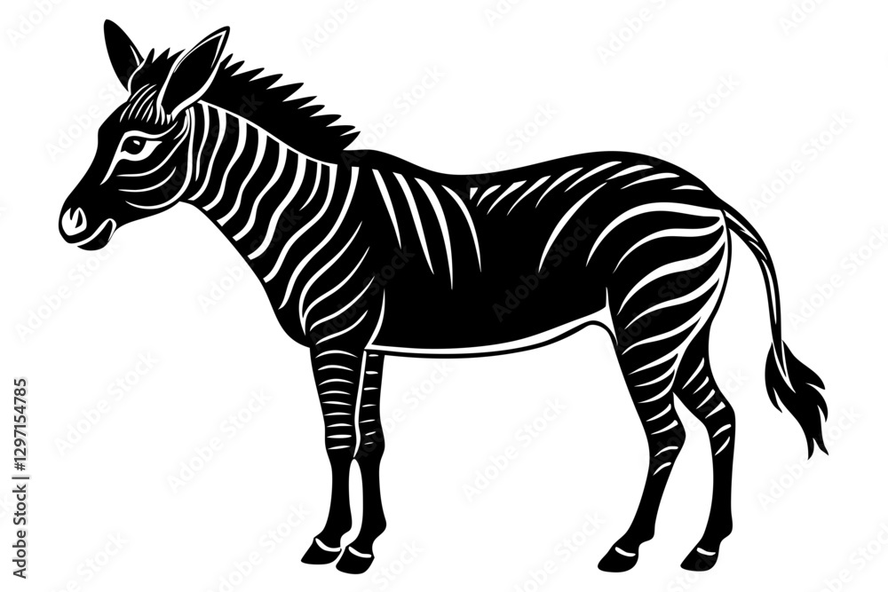 Kiang Vector Artwork. A Perfect Blend of Wildlife and Digital Art Kiang Vector Artwork. A Perfect Blend of Wildlife and Digital Art