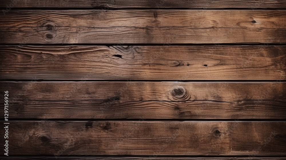 Fototapeta premium Dark wood texture background. Natural brown wooden surface.