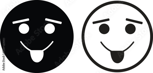 Emoji face icon in flat line set. isolated on transparent background Doodle drawn sketch style. with different expression emotion
