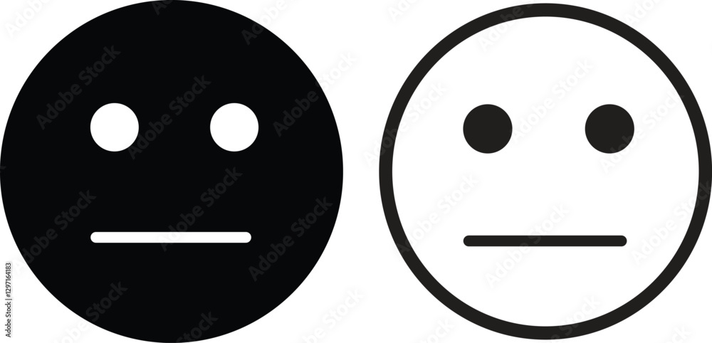 Fototapeta premium Emoji face icon in flat line set. isolated on transparent background Doodle drawn sketch style. with different expression emotion