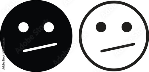 Emoji face icon in flat line set. isolated on transparent background Doodle drawn sketch style. with different expression emotion