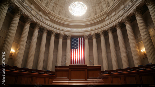 A symmetrical low angle shot of the u.S. Capitol building interior washington d.C. Architecture government setting inspiring viewpoint