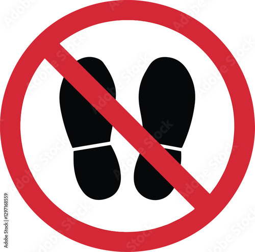 No Entry Sign - Prohibiting Foot Traffic