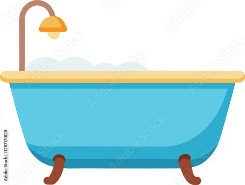 bathtub vector, vector and illustration, vector style