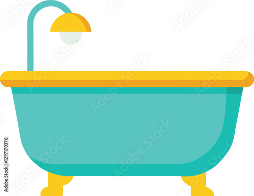 bathtub vector, vector and illustration, vector style