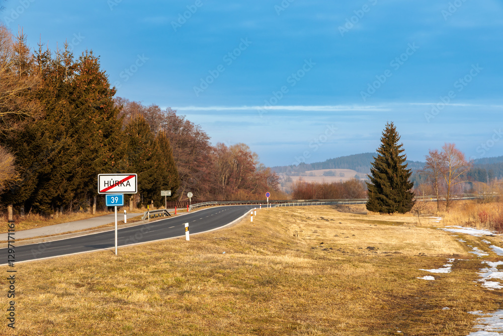 Winter mood in the country of South Bohemia. Czech Republic