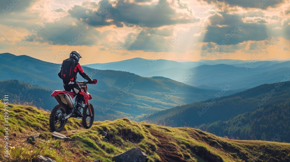 Rider on a Cross-Country Enduro Motorcycle Racing Fast, Drift Action in Thrilling Motocross Adventure, Moto Sport Isolated on Background with Copy Space. Motorsport Concept with Copy Space. Rider on a Cross-Country Enduro Motorcycle Racing Fast, Drift Action in Thrilling Motocross Adventure, Moto Sport Isolated on Background with Copy Space. Motorsport Concept with Copy Space.