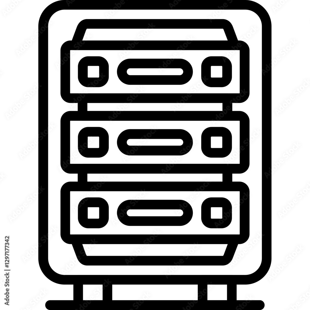 Server Rack Icon Server Rack Icon