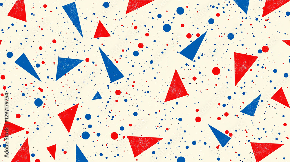 Scattered tiny shapes pattern with small dots, dashes, and triangles randomly placed on neutral background, modern and dynamic design Scattered tiny shapes pattern with small dots, dashes, and triangles randomly placed on neutral background, modern and dynamic design