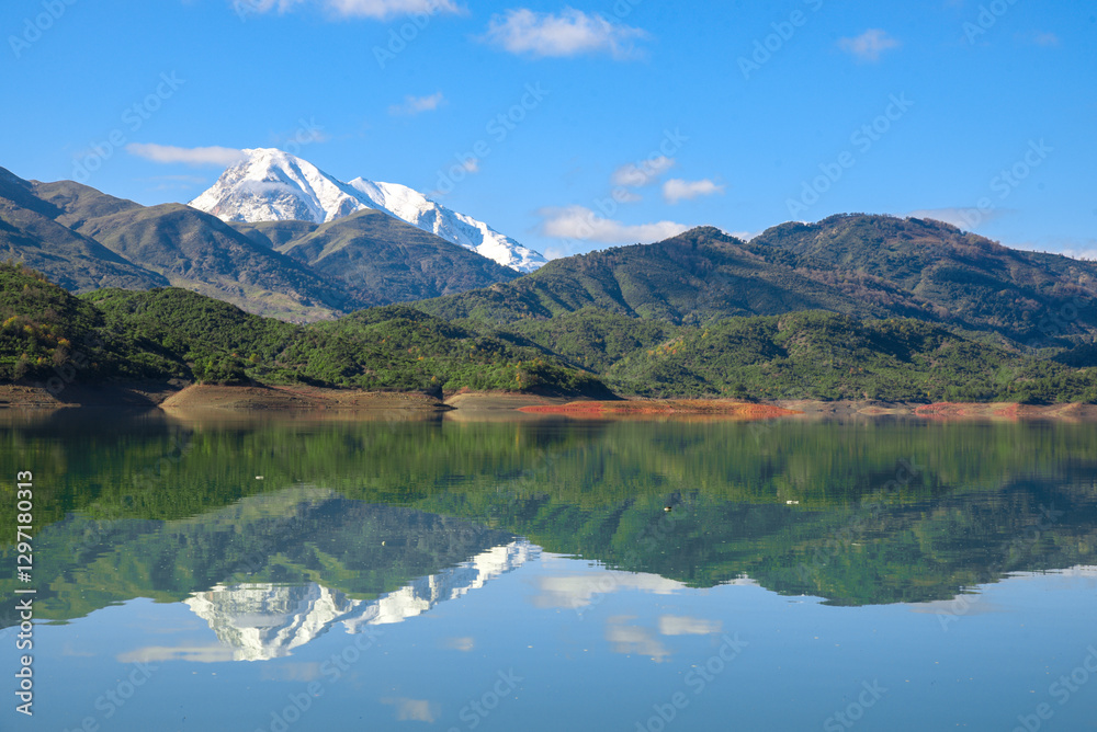 Beautiful lake with rocky mountains, forest and trees in background, Lake Between Forests And Mountain, Beautiful lake in mountains. reflection lake view. Mountain lake landscape, jijel algeria africa Beautiful lake with rocky mountains, forest and trees in background, Lake Between Forests And Mountain, Beautiful lake in mountains. reflection lake view. Mountain lake landscape, jijel algeria africa