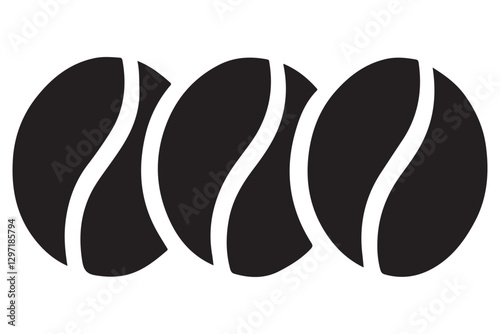 Three Seamless Coffee Beans Silhouette Graphic for Pattern Designs