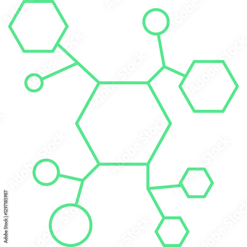 Molecular Structure single vector icon illustration