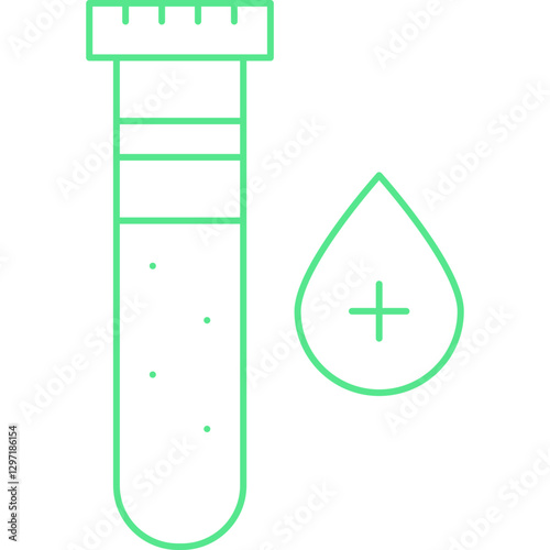 Blood Sample single vector icon illustration