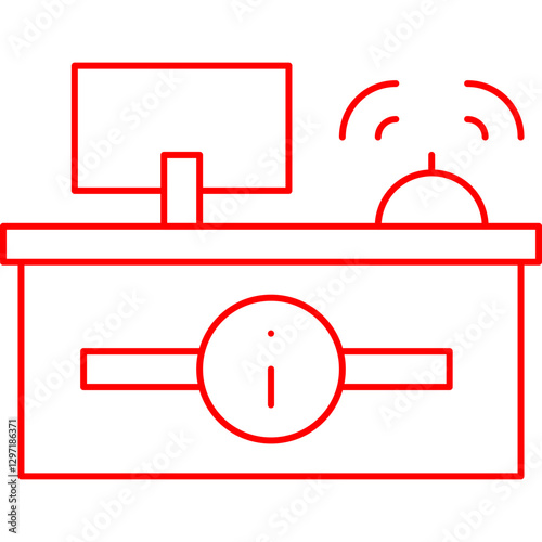 Hospital Reception single vector icon illustration