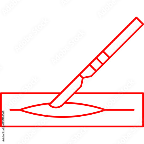 Surgerical Cut single vector icon illustration