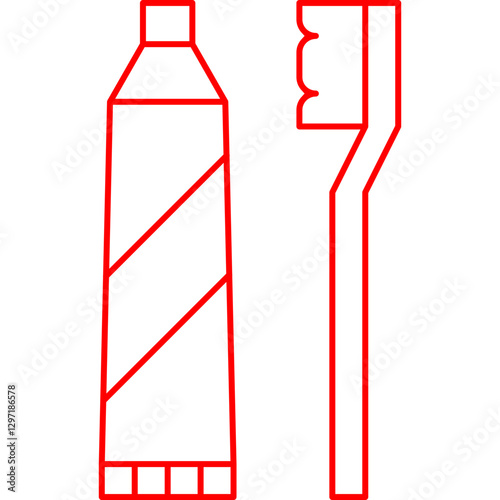 Toothbrush single vector icon illustration