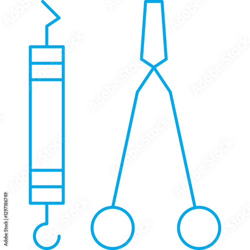 Dentist Tool I single vector icon illustration