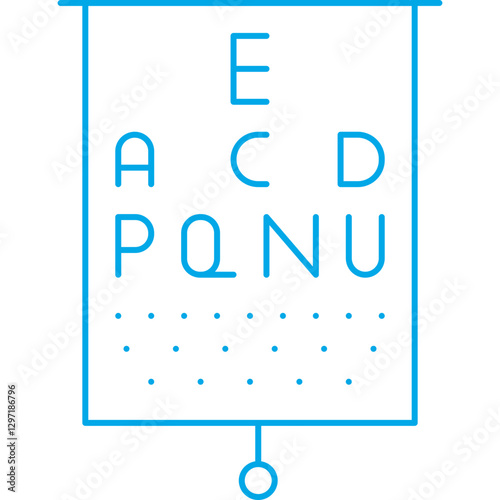 Eyes Checkup Board single vector icon illustration