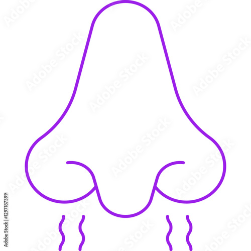 Nose single vector icon illustration