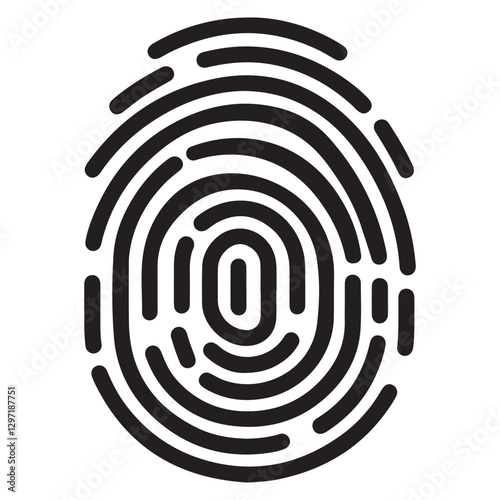 Detailed Fingerprint Vector Illustration for Security and Identification