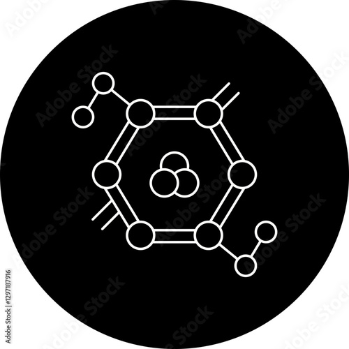 Molecules single vector icon illustration