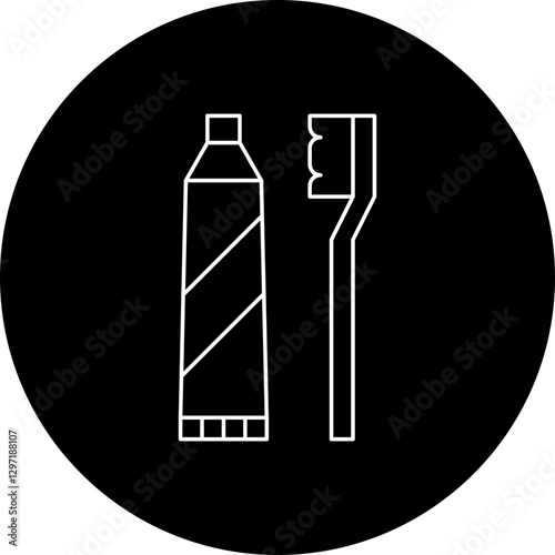 Toothbrush single vector icon illustration