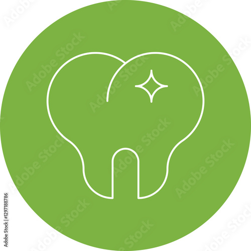 Teeth single vector icon illustration