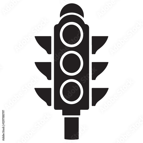 Traffic light vector icon illustration design for road safety concept