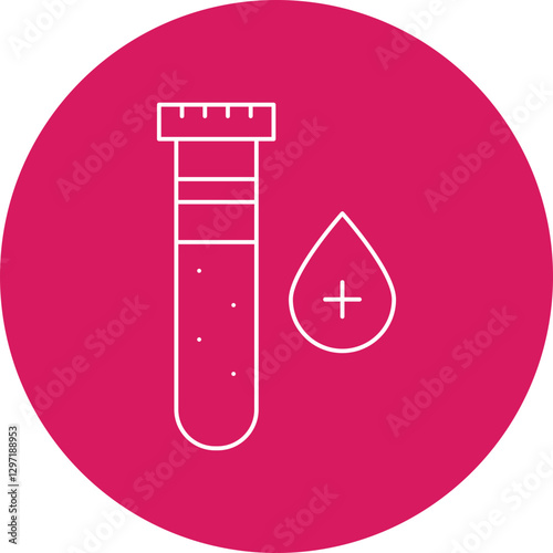 Blood Sample single vector icon illustration