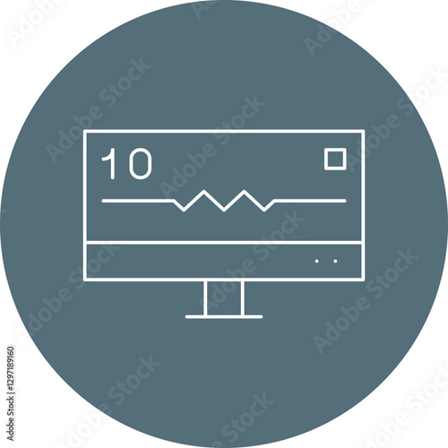 ECG Monitor single vector icon illustration