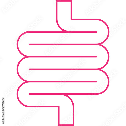 Intestines single vector icon illustration