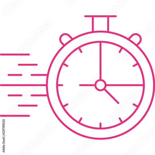 StopWatch single vector icon illustration