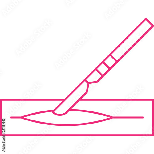 Surgerical Cut single vector icon illustration