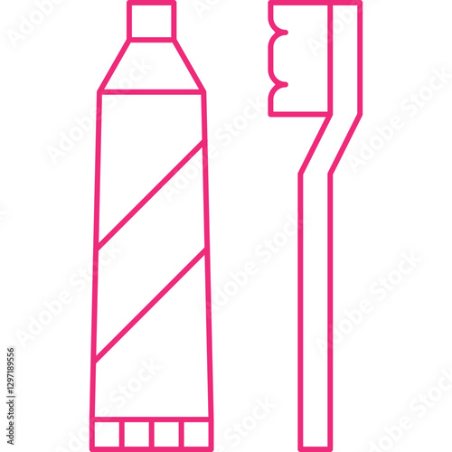 Toothbrush single vector icon illustration