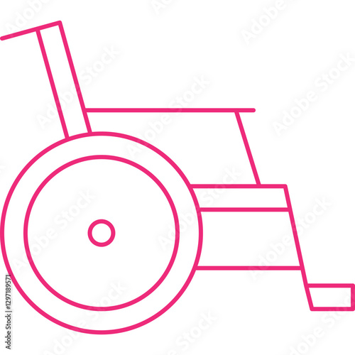 Wheelchair single vector icon illustration