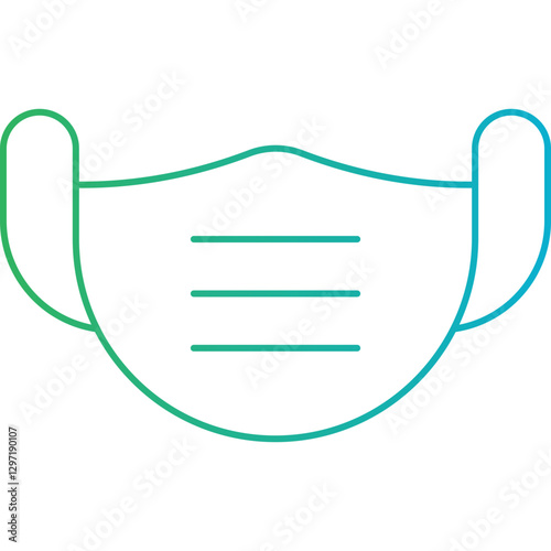 Surgeon's Face Mask single vector icon illustration
