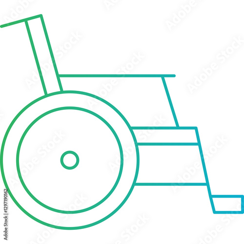Wheelchair single vector icon illustration