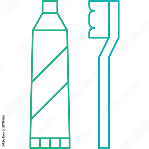 Toothbrush single vector icon illustration