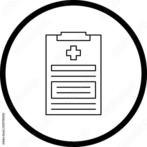 Medical Report single vector icon illustration