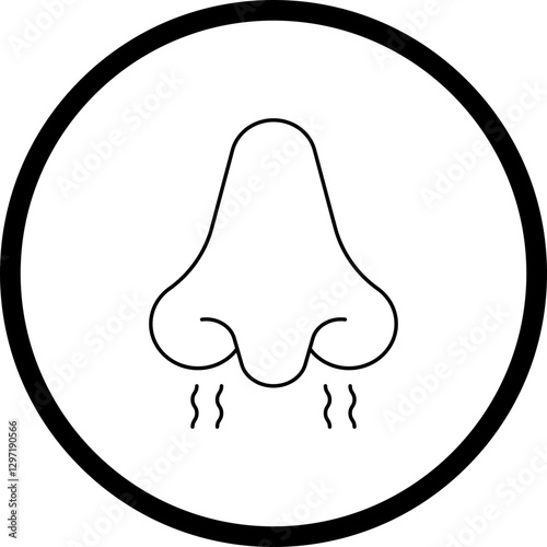 Nose single vector icon illustration