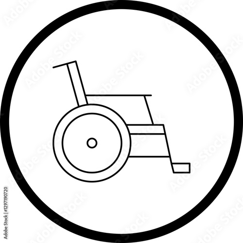Wheelchair single vector icon illustration