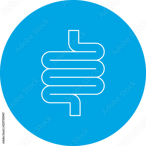 Intestines single vector icon illustration