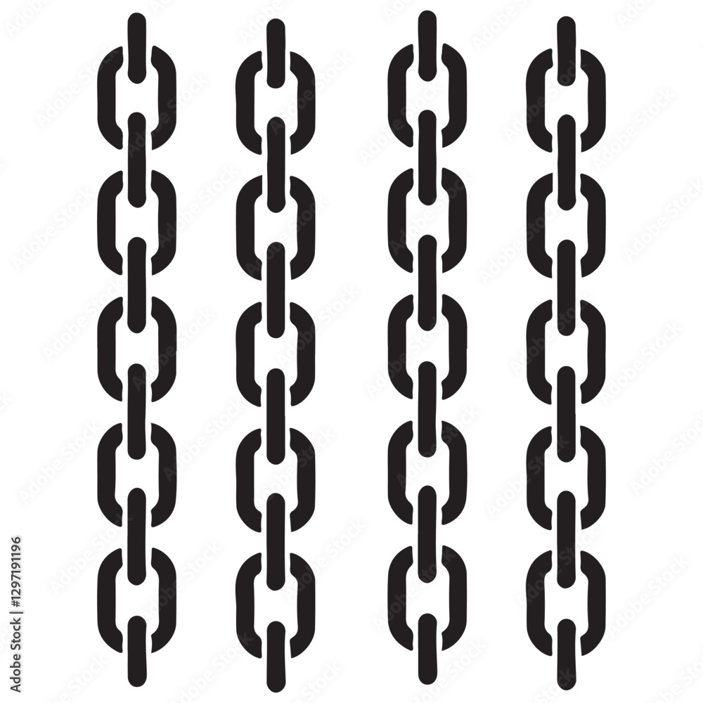 Strong Chain Vector Illustration Symbolizing Connection and Security Strong Chain Vector Illustration Symbolizing Connection and Security