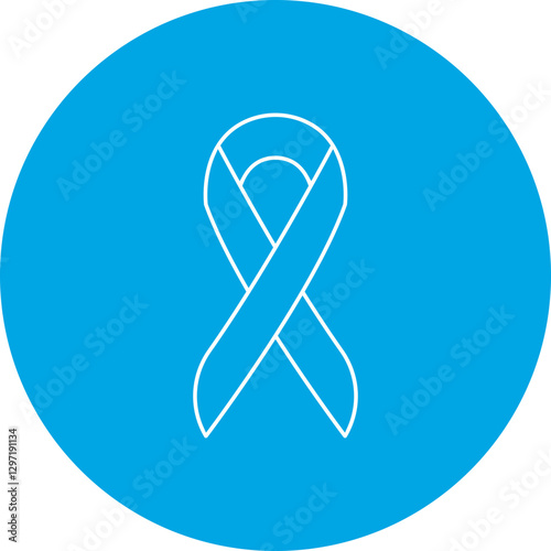 Ribbon single vector icon illustration