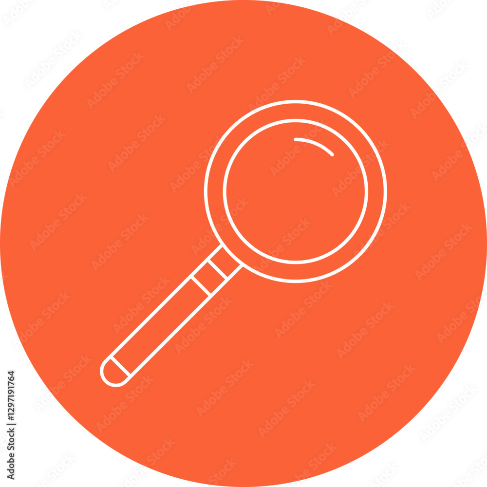 Magnifying glass single vector icon illustration Magnifying glass single vector icon illustration