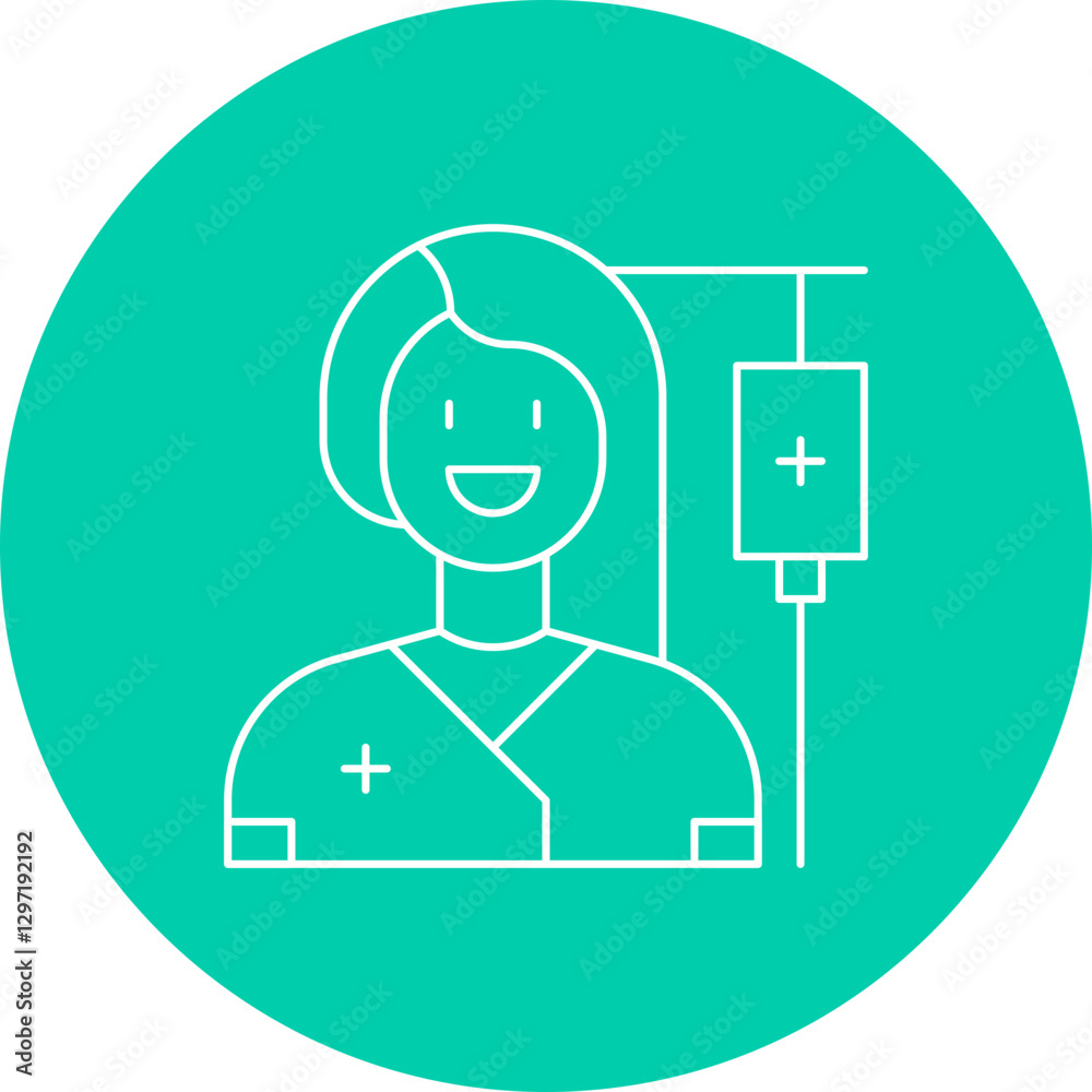 Female Patient single vector icon illustration Female Patient single vector icon illustration
