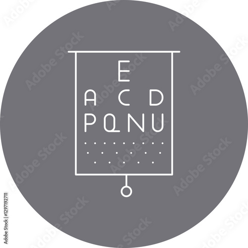 Eyes Checkup Board single vector icon illustration