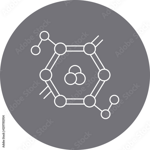 Molecules single vector icon illustration