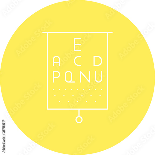 Eyes Checkup Board single vector icon illustration