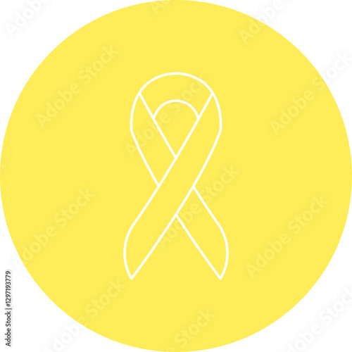 Ribbon single vector icon illustration